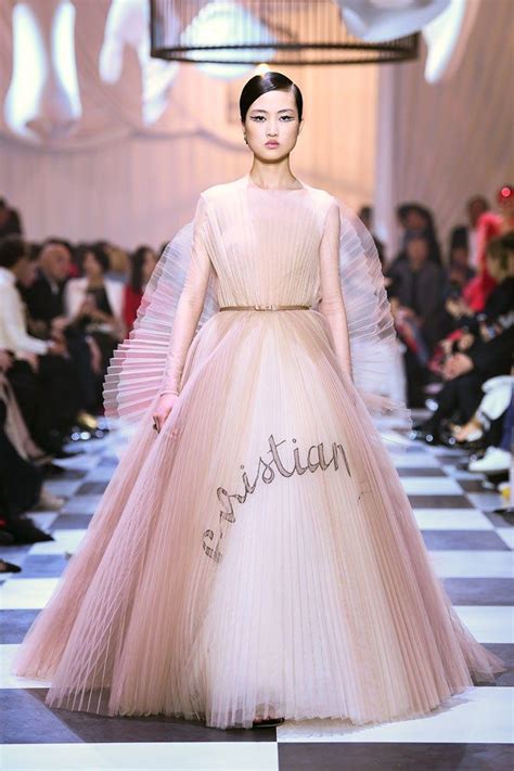 christian dior plissee evening gown